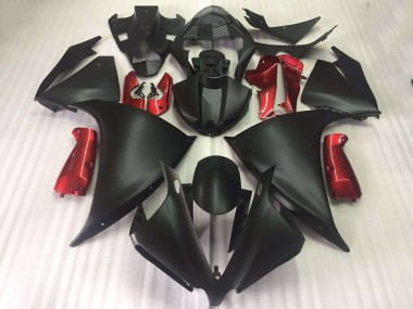 Carenado Moto R1 09-11 - Negro Mate Brillante Rojo
