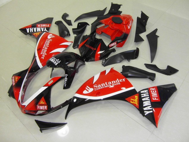 Carenado Moto R1 09-11 - Rojo Negro Santander