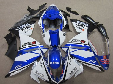 Carenado Moto R1 12-14 - Azul Blanco Pizzoli