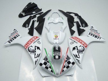 Carenado Moto R1 12-14 - Blanco Negro Abrath