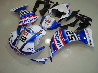Carenado Moto R1 12-14 - Blanco Negro Sterilgarda