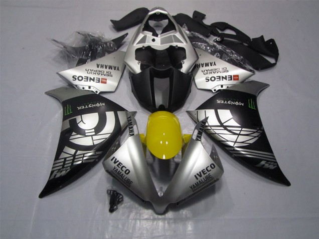 Carenado Moto R1 12-14 - Negro Plata Iveco Yamalube Monster Carenado Moto R1 12-14 - Negro Plata Iveco Yamalube Monster