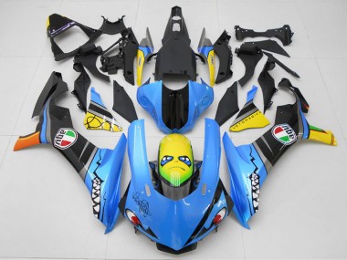 Carenado Moto R1 15-19 - Azul Amarillo Tiburón