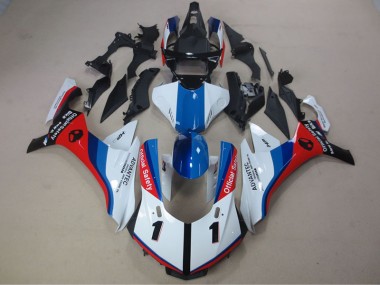 Carenado Moto R1 15-19 - Blanco Azul Rojo Advantec