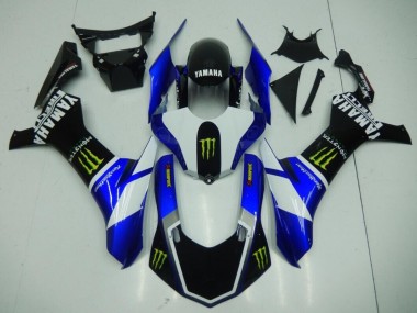 Carenado Moto R1 15-19 - Negro Azul Monster