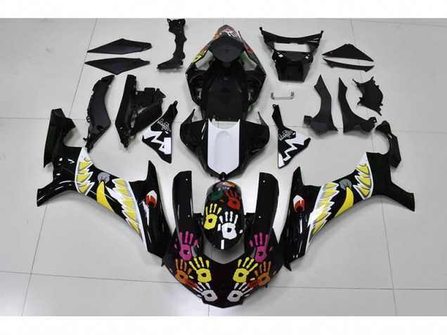 Carenado Moto R1 15-19 - Negro Blanco Carenado Moto R1 15-19 - Negro Blanco