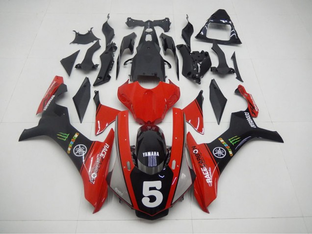 Carenado Moto R1 15-19 - Negro Rojo 5 Carenado Moto R1 15-19 - Negro Rojo 5