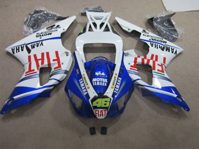 Carenado Moto R1 98-99 - Azul Blanco Motul Fiat 46