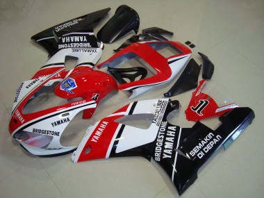 Carenado Moto R1 98-99 - Negro Rojo Pegatinas