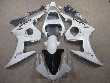 Carenado Moto R6 03-05 - Blanco con Negro Calcomanía