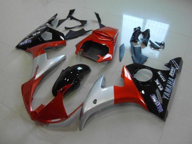 Carenado Moto R6 03-05 - Naranja Plata Negro