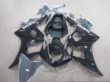 Carenado Moto R6 03-05 - Negro Blanco Calcomanía
