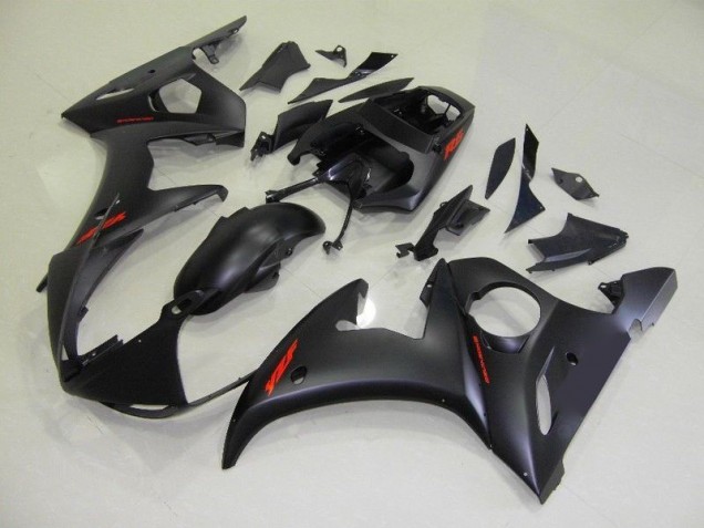 Carenado Moto R6 03-05 - Negro Mate Rojo Calcomanías Carenado Moto R6 03-05 - Negro Mate Rojo Calcomanías