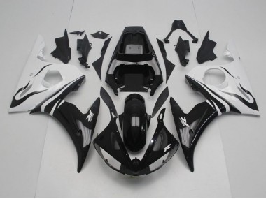 Carenado Moto R6 03-05 - Negro y blanco