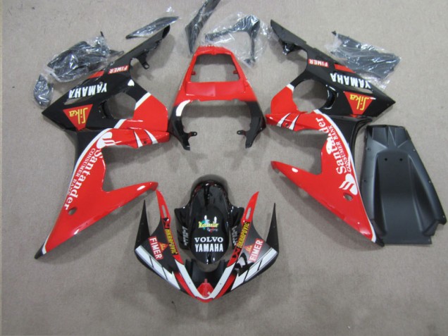 Carenado Moto R6 03-05 - Rojo Negro Santander