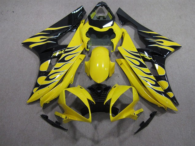Carenado Moto R6 06-07 - Amarillo Negro Llama Carenado Moto R6 06-07 - Amarillo Negro Llama