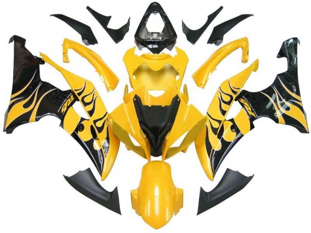 Carenado Moto R6 08-16 - Amarillo Negro Llama R6 Carenado Moto R6 08-16 - Amarillo Negro Llama R6