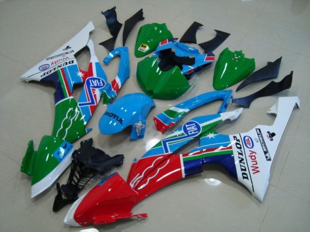Carenado Moto R6 08-16 - Azul Blanco Fiat Verde Rojo Wudy Motul Dunlop Carenado Moto R6 08-16 - Azul Blanco Fiat Verde Rojo Wudy Motul Dunlop