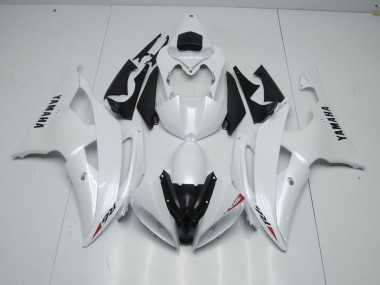 Carenado Moto R6 08-16 - Blanco Perla & Rojo Pegatinas