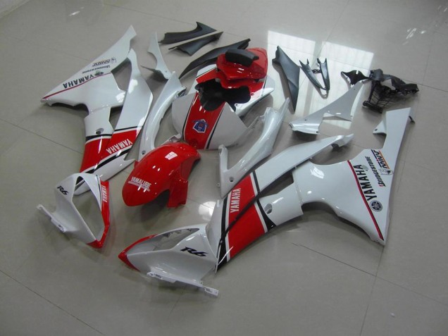 Carenado Moto R6 08-16 - Blanco Rojo Estilo OEM