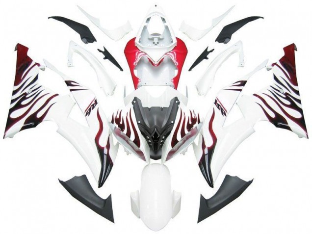 Carenado Moto R6 08-16 - Blanco Rojo Llama R6 Carenado Moto R6 08-16 - Blanco Rojo Llama R6