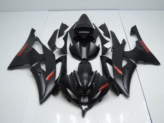 Carenado Moto R6 08-16 - Negro Mate Rojo Calcomanías Carenado Moto R6 08-16 - Negro Mate Rojo Calcomanías