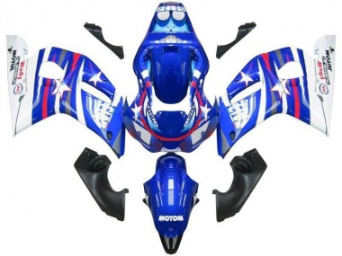Carenado Moto R6 98-02 - Azul Blanco Estrella Fiat