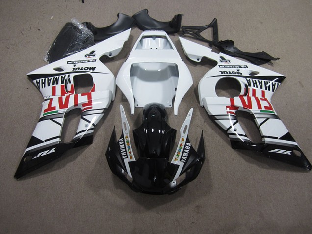 Carenado Moto R6 98-02 - Blanco Negro Fiat Carenado Moto R6 98-02 - Blanco Negro Fiat