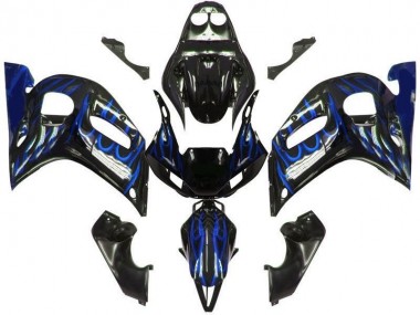 Carenado Moto R6 98-02 - Llama azul negra