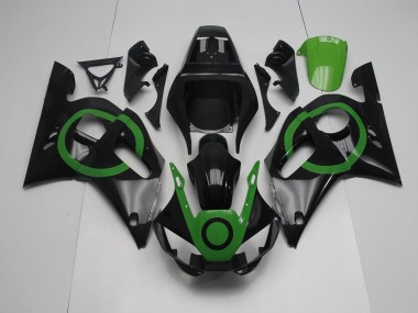 Carenado Moto R6 98-02 - Negro Verde Círculo