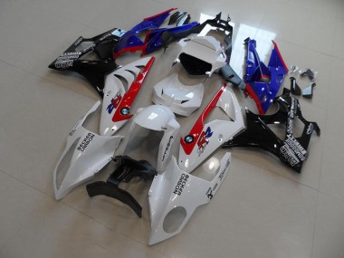 Carenado Moto S1000RR 09-14 - Blanco Azul Rojo Becker Carbon