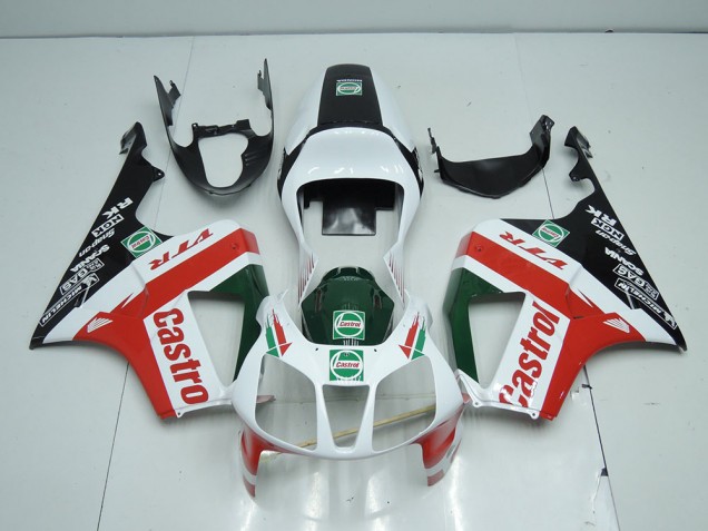 Carenado Moto VTR 1000 00-06 - Blanco Negro Rojo Castro