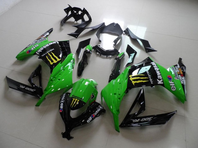 Carenado Moto ZX 300R 13-16 - Negro Verde Monster