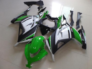 Carenado Moto ZX 300R 13-16 - Verde Negro & Blanco