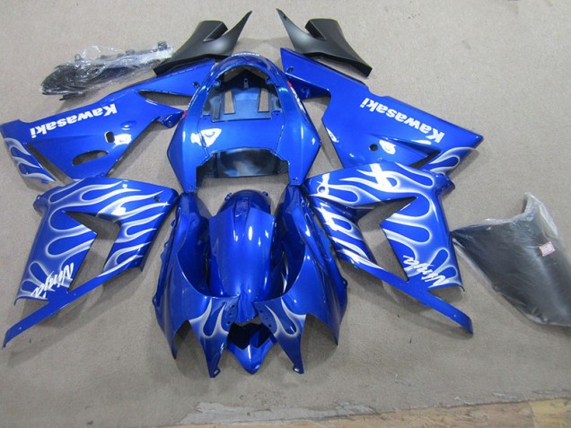 Carenado Moto ZX10R 03-05 - Azul Blanco Llama
