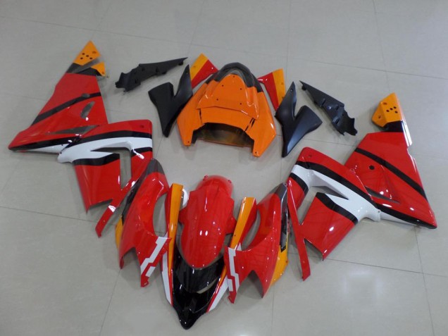 Carenado Moto ZX10R 03-05 - Naranja Negro & Blanco