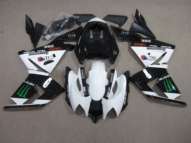 Carenado Moto ZX10R 03-05 - Negro Blanco Monster