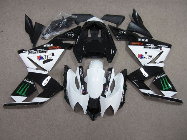 Carenado Moto ZX10R 03-05 - Negro Blanco Monster