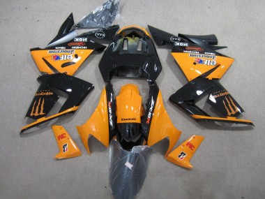 Carenado Moto ZX10R 03-05 - Negro Naranja 3M Monster