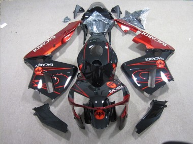 Carenado Moto ZX10R 03-05 - Negro Rojo Racardi