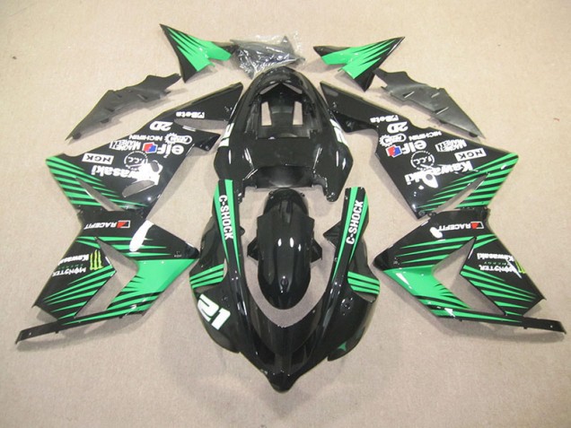 Carenado Moto ZX10R 03-05 - Negro Verde C-Shock Monster Carenado Moto ZX10R 03-05 - Negro Verde C-Shock Monster