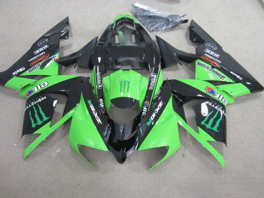 Carenado Moto ZX10R 03-05 - Negro Verde Monster