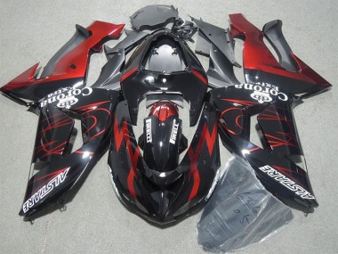 Carenado Moto ZX10R 06-07 - Negro Rojo Corona Extra