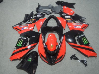 Carenado Moto ZX10R 06-07 - Negro Rojo Touch4 Monster