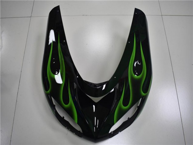 Carenado Moto ZX10R 06-07 - Negro Verde Llama Carenado Moto ZX10R 06-07 - Negro Verde Llama
