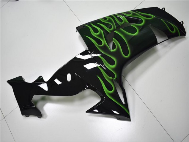 Carenado Moto ZX10R 06-07 - Negro Verde Llama Carenado Moto ZX10R 06-07 - Negro Verde Llama