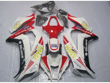 Carenado Moto ZX10R 11-15 - Blanco Rojo Silkolene