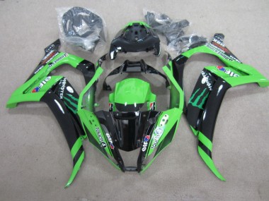 Carenado Moto ZX10R 11-15 - Negro Verde Touch4 Monster