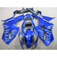 Carenado Moto ZX12R 02-06 - Azul Blanco Llama
