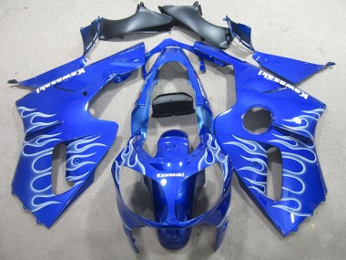 Carenado Moto ZX12R 02-06 - Azul Blanco Llama